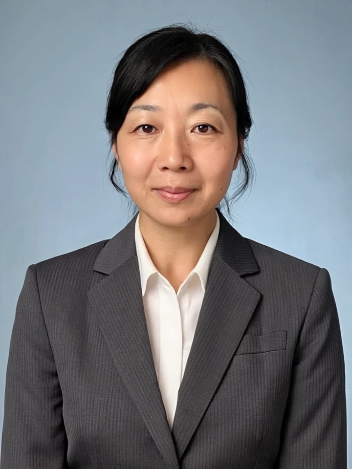 履歴書用証明写真の変換後:ビジネススーツの男性